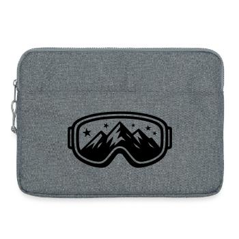 Ski Goggles Ski Mountains Slope Icon - Laptop bag 15" - heather grey - Front