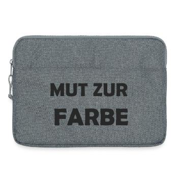 Mut zur Farbe – Farbexplosion - Laptoptasche 15" - Grau meliert - Vorne