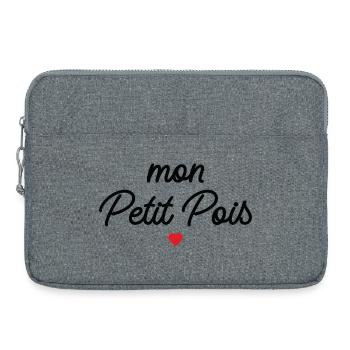 Mon Petit Pois Coeur - Sacoche pour ordinateur portable 15 pouces - gris chiné - Devant