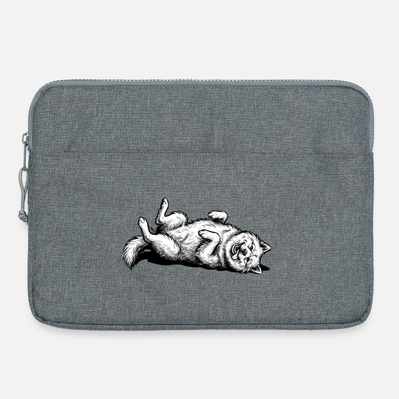 Eurasier | Happy - Laptoptasche 15" - Grau meliert