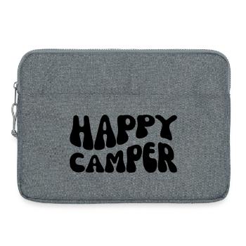 Campeur heureux - Sacoche pour ordinateur portable 15 pouces - gris chiné - Devant