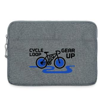 Motivational Gear Up Bicycle Loop - Laptop bag 15" - heather grey - Front