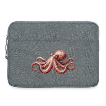 Octopus Mosaic - Artistic Sea Design - Laptop bag 15" - heather grey - Front