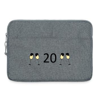 20.Geburtstag 20 Jahre Jubiläum 20 Jahre Zahl 20 - Laptoptasche 15" - Grau meliert - Vorne