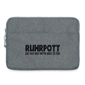 Ruhrpott - Dat hat wat mittn Herz zu tun - Laptoptasche 15" - Grau meliert - Vorne