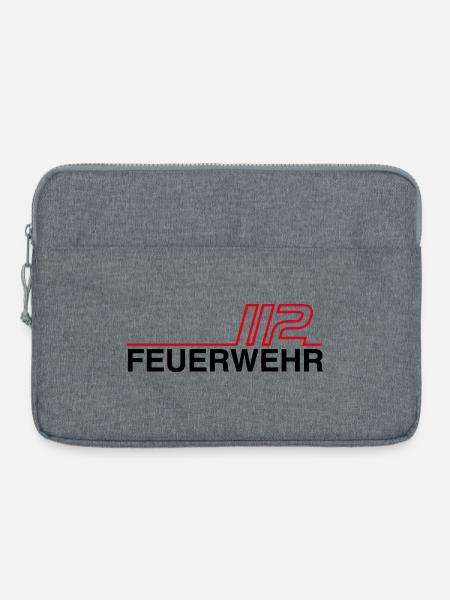 Feuerwehr 112 Neon Linien - Laptoptasche 15" - Grau meliert