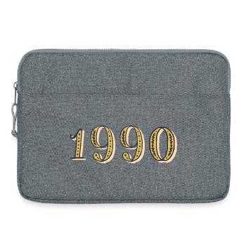 Cadeau d’anniversaire 1990 Vintage 1990  - Sacoche pour ordinateur portable 15 pouces - gris chiné - Devant