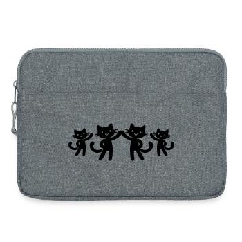 Équipe des chats - Sacoche pour ordinateur portable 15 pouces - gris chiné - Devant