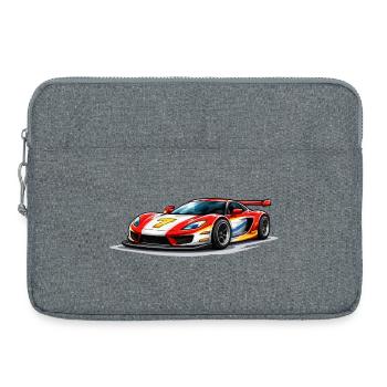 Speed-style race car graphics - Laptop bag 15" - heather grey - Front