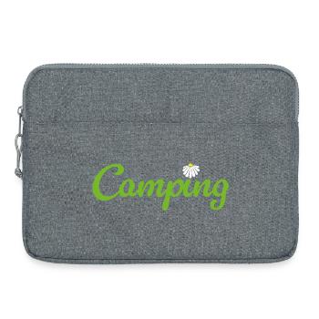 Camping Blume Camper Quotes Hobby Sommer Van Life - Laptoptasche 15" - Grau meliert - Vorne