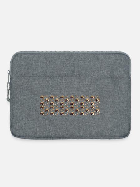 Katzenherzen Muster - Laptoptasche 15" - Grau meliert