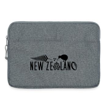 Nouvelle-Zélande Kiwi Voile Rugby Maori - Sacoche pour ordinateur portable 15 pouces - gris chiné - Devant