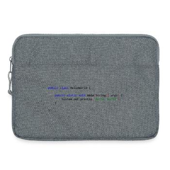 Bonjour tout le monde en Java - Sacoche pour ordinateur portable 15 pouces - gris chiné - Devant