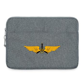 Pilote militaire - Sacoche pour ordinateur portable 15 pouces - gris chiné - Devant