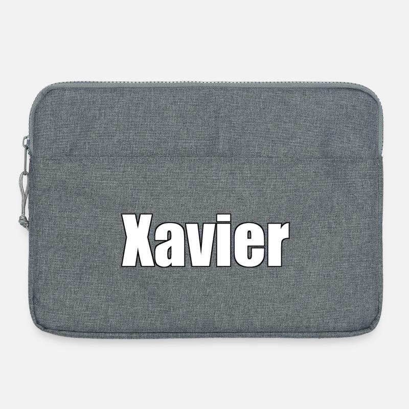 Xavier - Sacoche pour ordinateur portable 15 pouces - gris chiné