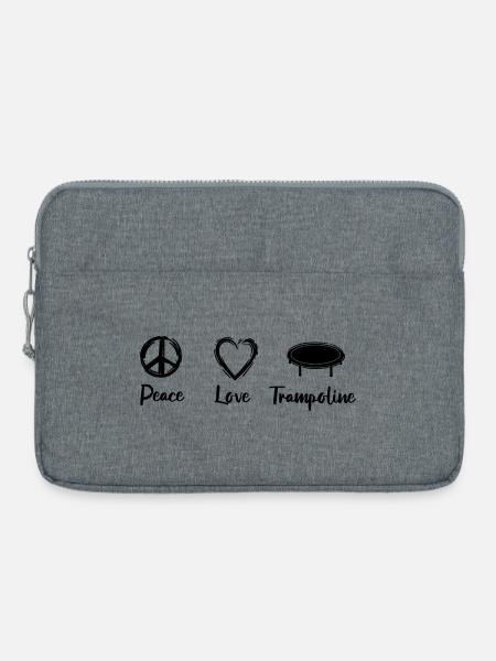 Trampolinspringen Motivation - Laptoptasche 15" - Grau meliert