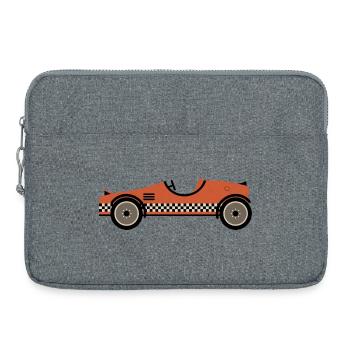 Red Textured Race Car - Laptop bag 15" - heather grey - Front