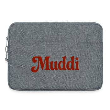 Herzstück Muddi - Laptoptasche 15" - Grau meliert - Vorne