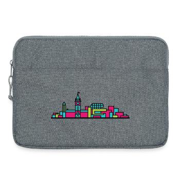 Ottawa City Skyline Parliament Hill Line Art - Laptoptasche 15" - Grau meliert - Vorne