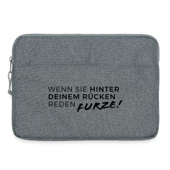 When they talk behind your back... Farts! - Laptop bag 15" - heather grey - Front