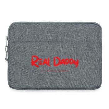 Vrai papa en rouge, père d’une fille - Sacoche pour ordinateur portable 15 pouces - gris chiné - Devant