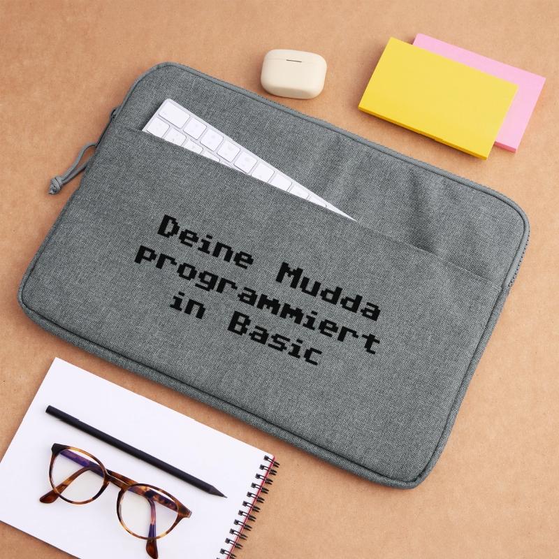 Deine Mudda programmiert in Basic Laptoptasche 15"