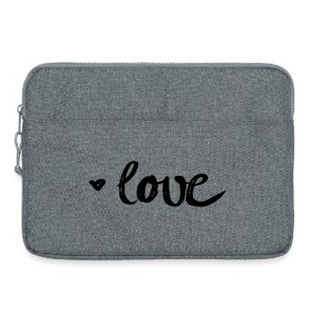 Love - Laptop bag 15" - heather grey - Front