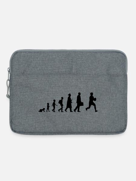 Entwicklung des Rugbyspielers - Laptoptasche 15" - Grau meliert