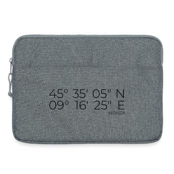 Coordonnées : Monza, Italie - Sacoche pour ordinateur portable 15 pouces - gris chiné - Devant