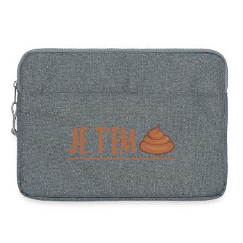 I don't care about you - Laptop bag 15" - heather grey - Front