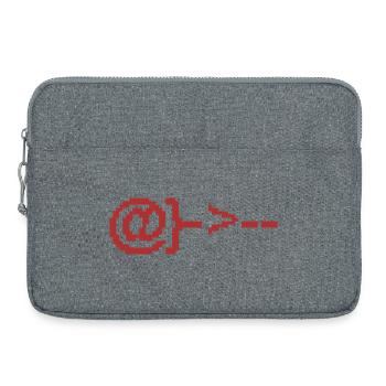 Rose Digital Print with Pixel Art - Laptop bag 15" - heather grey - Front
