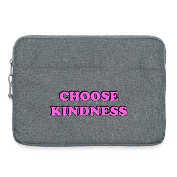 Choose Kindness pink - Laptop bag 15" - heather grey - Front