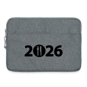 Chef 2026, Koch 2026, Restaurant 2026 - Laptoptasche 15" - Grau meliert - Vorne