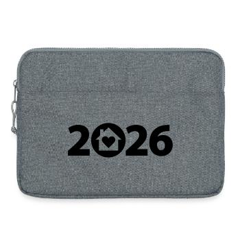Constructeur 2026, Fête de pendaison de crémaillère 2026, Maison 2026 - Sacoche pour ordinateur portable 15 pouces - gris chiné - Devant