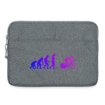 Attention aux fans de vélo de route, déclaration simple - Sacoche pour ordinateur portable 15 pouces - gris chiné - Devant