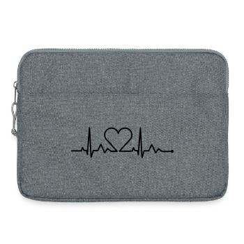 rythme cardiaque - rythme cardiaque - Sacoche pour ordinateur portable 15 pouces - gris chiné - Devant