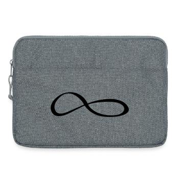 Symbole du signe d’infini - Sacoche pour ordinateur portable 15 pouces - gris chiné - Devant