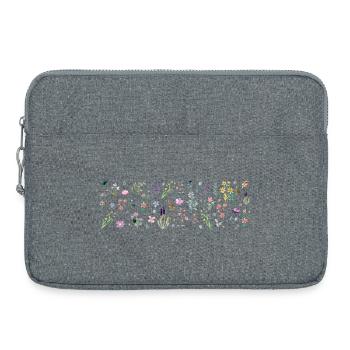 Midnight Bloom Botanical Print - Laptop bag 15" - heather grey - Front