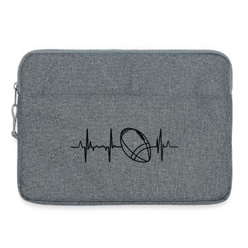 American Football Pulsschlag - Laptoptasche 15" - Grau meliert - Vorne