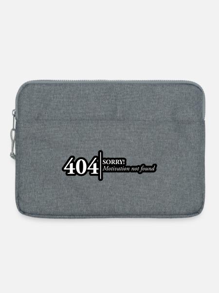 404 Motivation Nicht gefunden Design - Laptoptasche 15" - Grau meliert