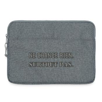 Ändert nichts. Auf keinen Fall. - Laptoptasche 15" - Grau meliert - Vorne