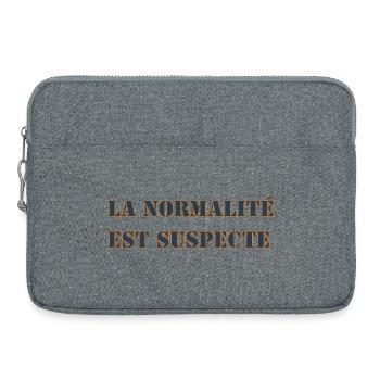 NORMALITÄT IST VERDÄCHTIG - Laptoptasche 15" - Grau meliert - Vorne