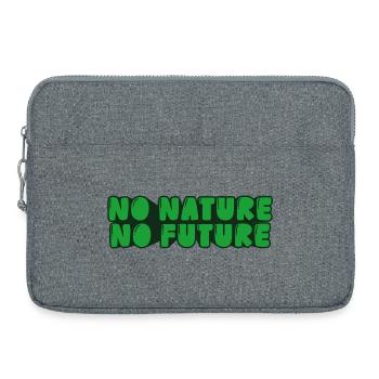 Keine Natur, keine Zukunft - Laptoptasche 15" - Grau meliert - Vorne