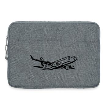 airplane - Laptop bag 15" - heather grey - Front