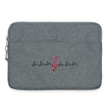 Glowing Treble Clef - Laptop bag 15" - heather grey - Front