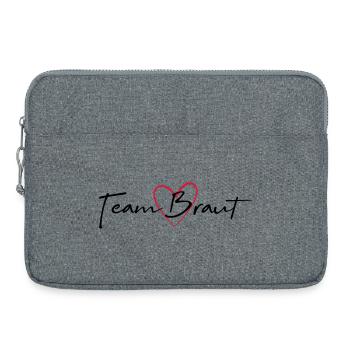 Équipe mariée coeur enterrement de vie de garçon - Sacoche pour ordinateur portable 15 pouces - gris chiné - Devant