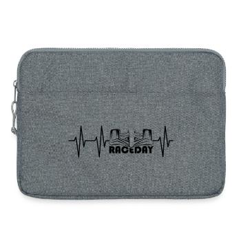 Pulse RaceDay Formule Racing Symbole Icône Battement de Coeur - Sacoche pour ordinateur portable 15 pouces - gris chiné - Devant