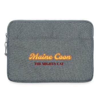 Maine Coon - Die mächtige Katze - Laptoptasche 15" - Grau meliert - Vorne