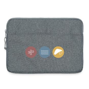 Cerf-volant des icônes colorées - Sacoche pour ordinateur portable 15 pouces - gris chiné - Devant