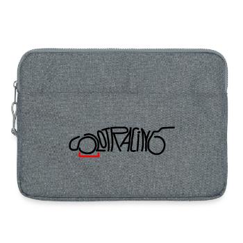 Slotracing Slotcar schwarz/rot - Laptoptasche 15" - Grau meliert - Vorne